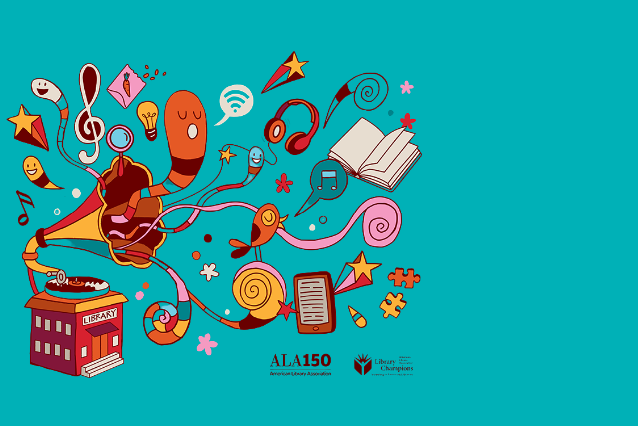 A library card hits all the right notes, musical instruments, books, etc.