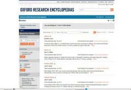 Oxford research encyclopedias database