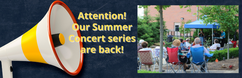 Megaphone announcing Summer Concert Series
