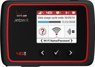 Picture of the screen of a verizon wi-fi jetpack